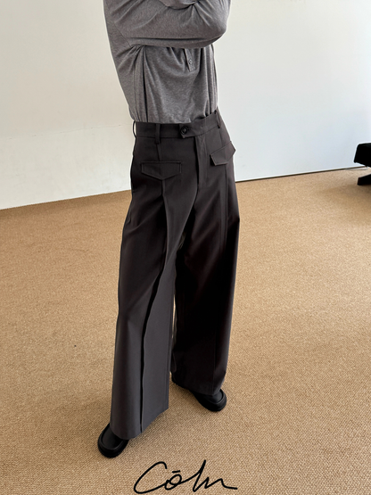 Flap Pockets Straight Trousers WN21638