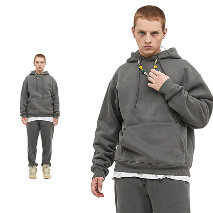 Fleece Lining Pullover Hoodie & Sweatpants Setup WN23117