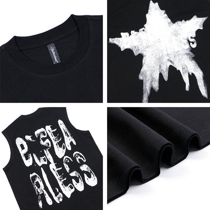 Graffiti Letter Sleeveless T-Shirt WN26222