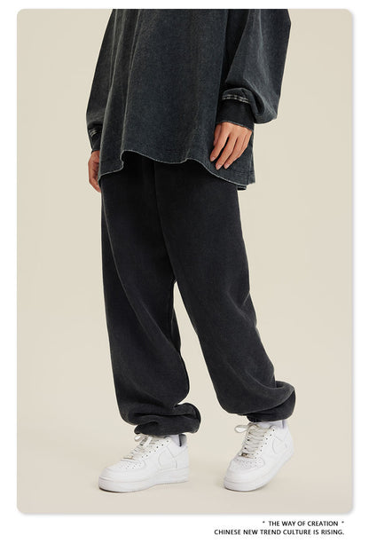 Wide-leg Washed Sweatpants WN6462