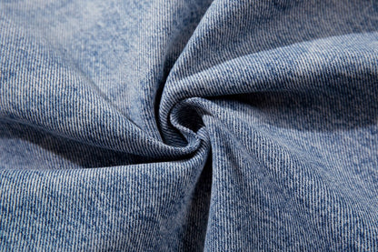 Embroidery Paint Wash Wide Leg Denim Jeans WN27958