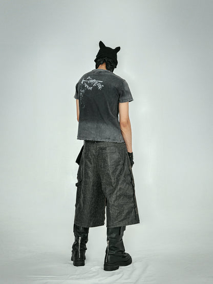 Digital Print Washed Short Sleeve T-Shirt WN20850