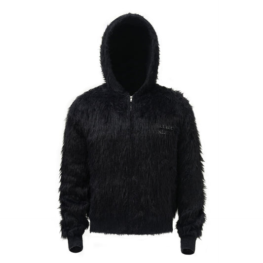 Oversize Heavy Duty Knit Zipper Hoodie WN13025