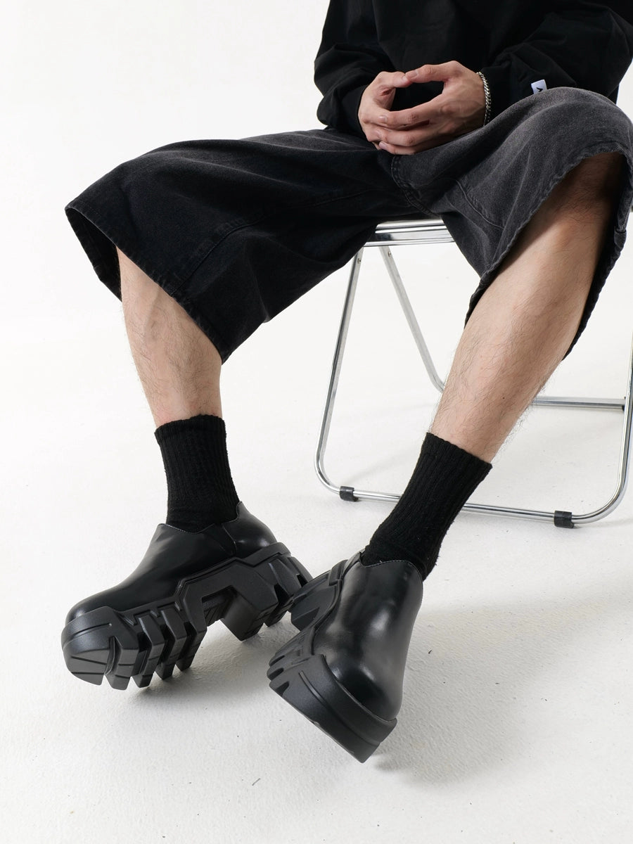 Bulldozer Chunky Sole Tank Leather Derby Loafers WN20783