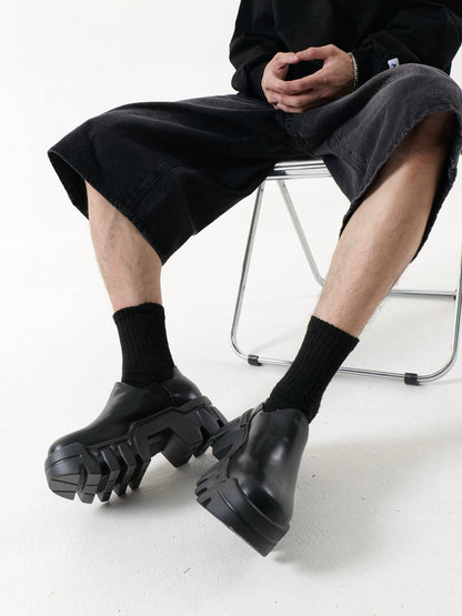 Bulldozer Chunky Sole Tank Leather Derby Loafers WN20783