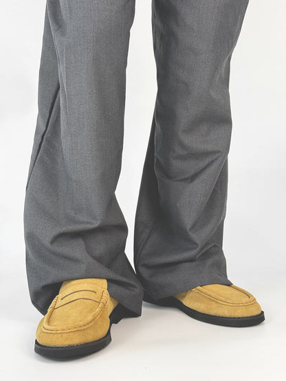 Suede Design Slip-On Coin Loffer WN19174