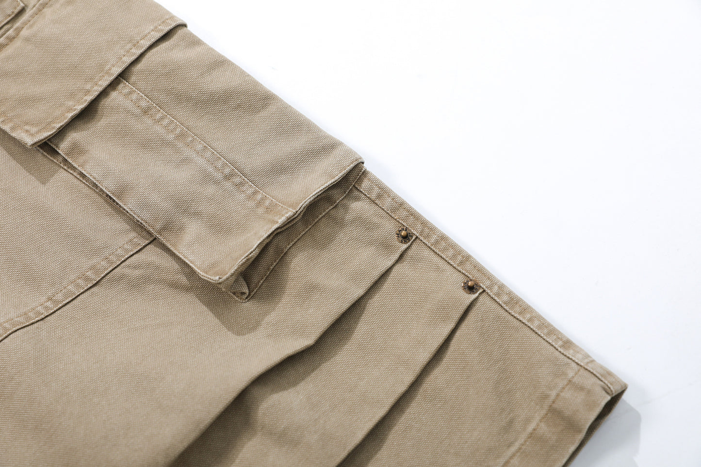 Washed Multi Pocket Cargo Half Pants WN25734