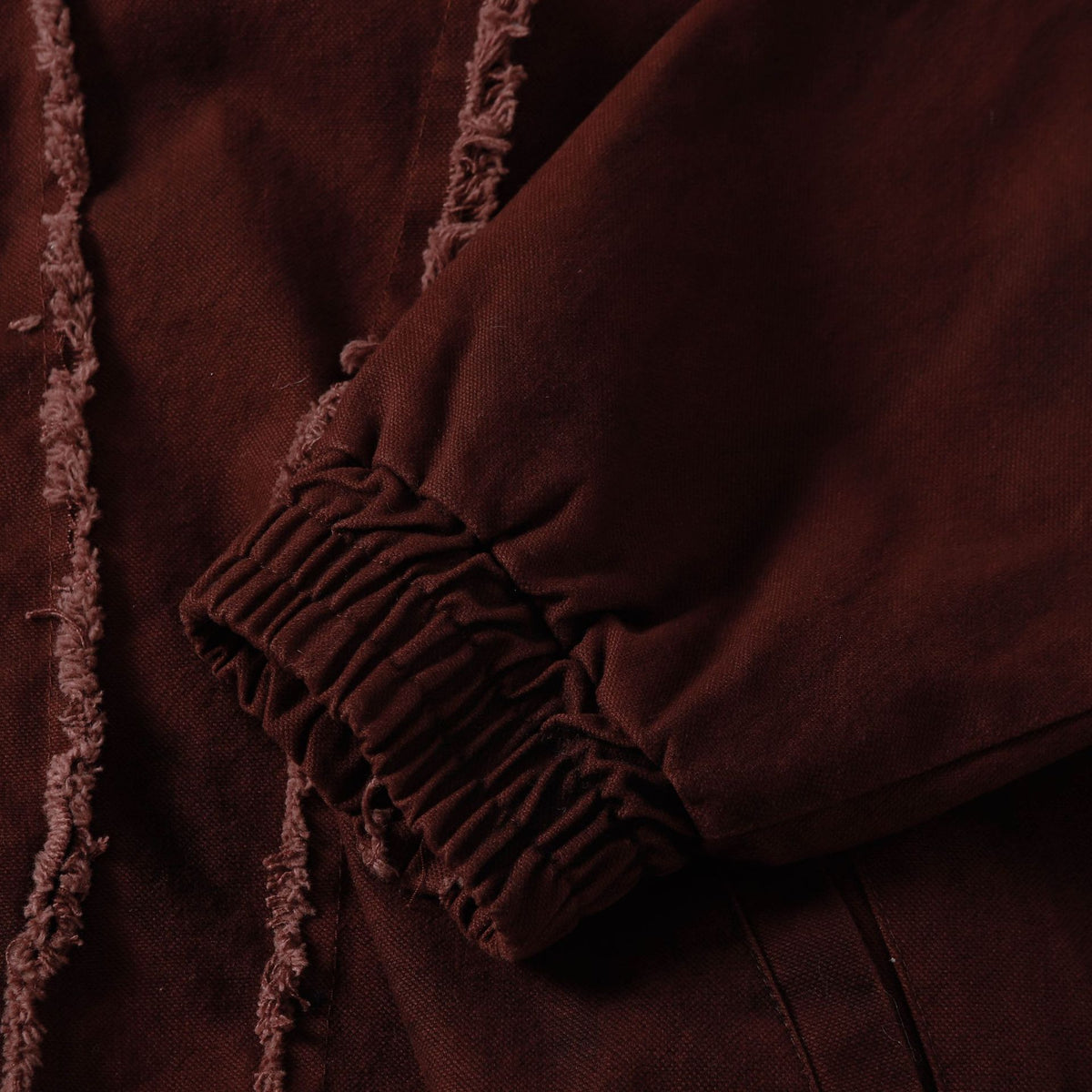 Frayed Damage Hooded Zipper Jacket WN27974