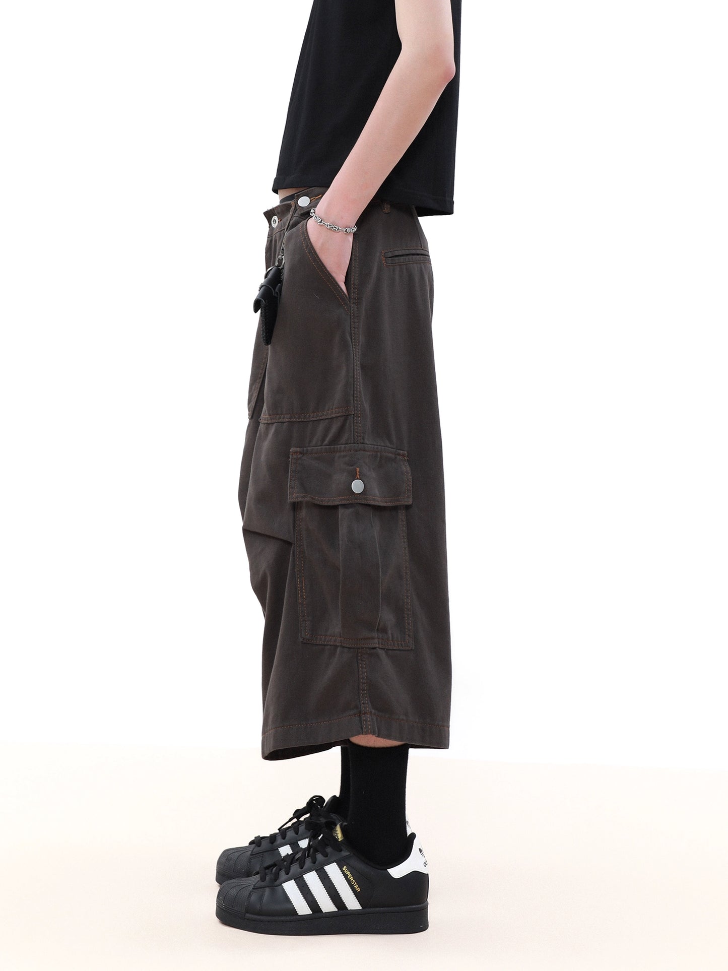 Large Pocket Ankle-length Cargo Pants WN7570