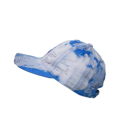 Tie-Dye Damage Deep Curved-Brim Cap WN21145