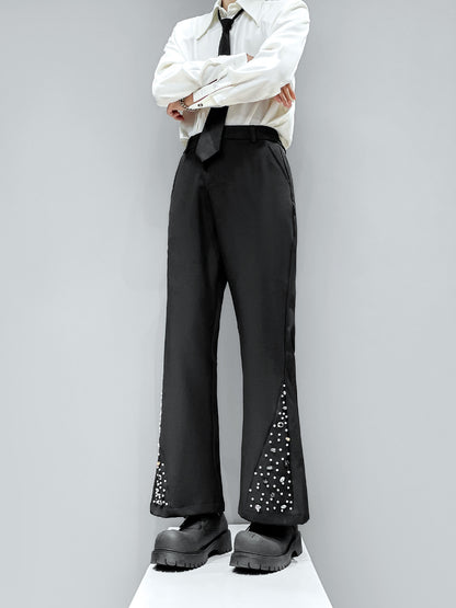 Beaded Design Flare Trousers WN23929