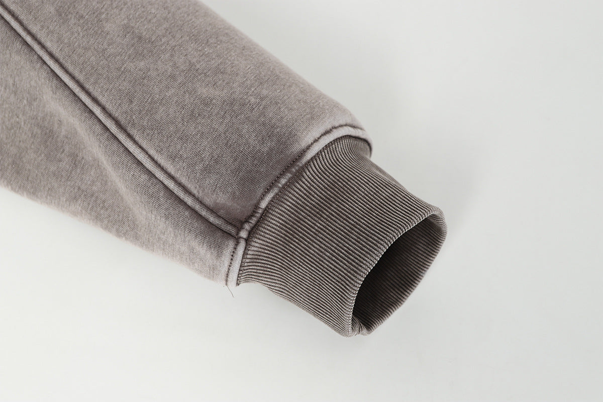 Heavyweight Washed Deconstructed Pullover Hoodie WN23037