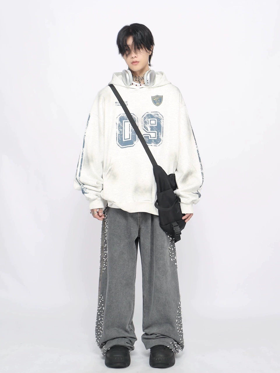 Oversize Sporty Pullover Hoodie WN8735