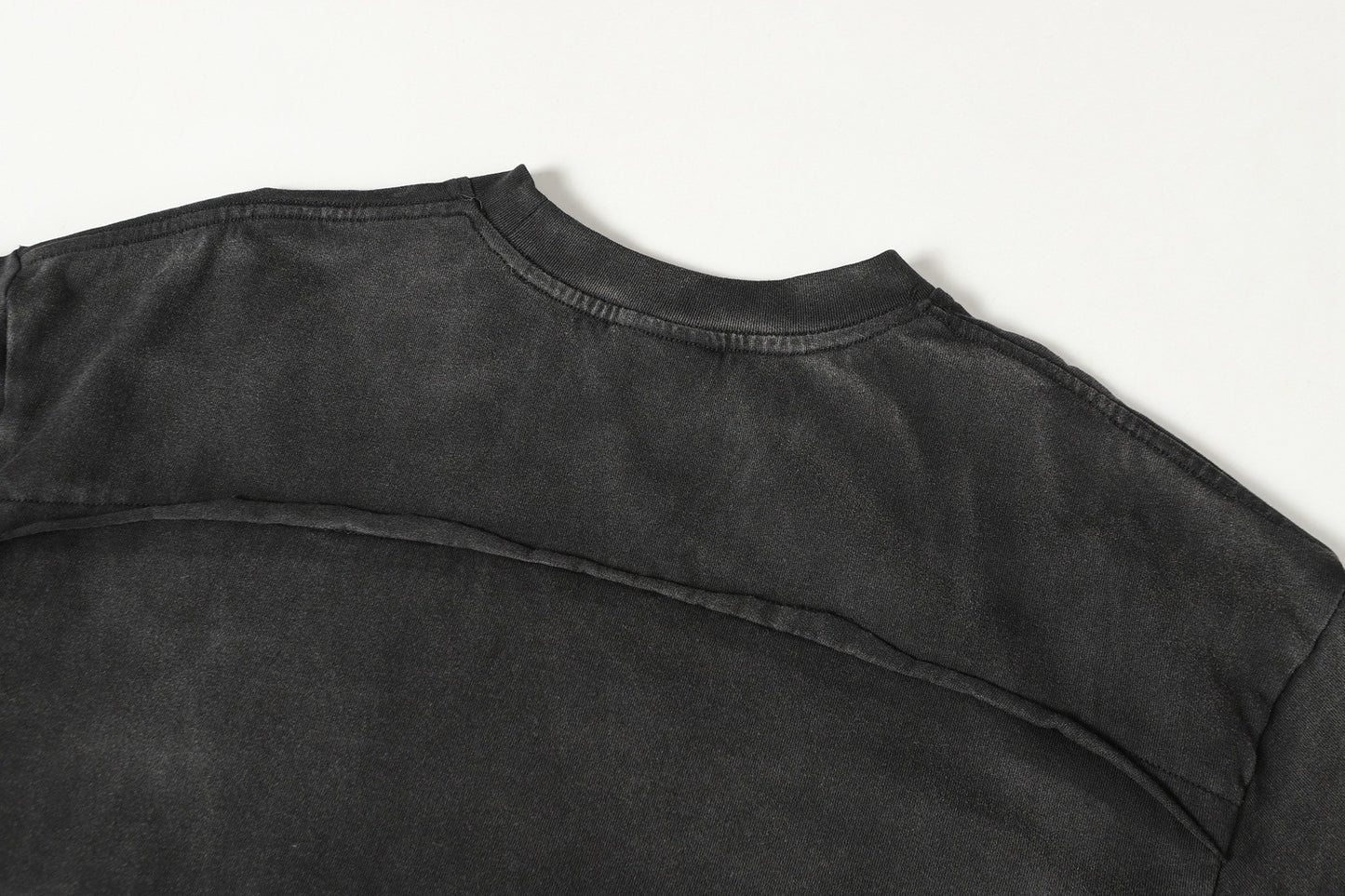 Washed Damage Raw Edge Short Sleeve T-Shirt WN23056