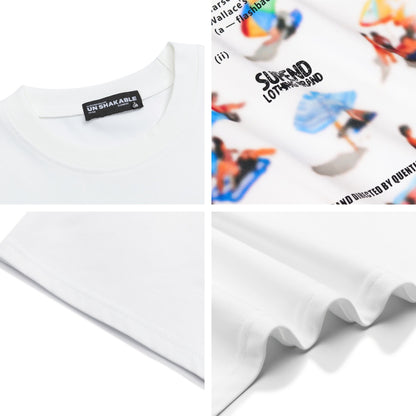 Graphic Letter Print Short Sleeve T-Shirt WN26772