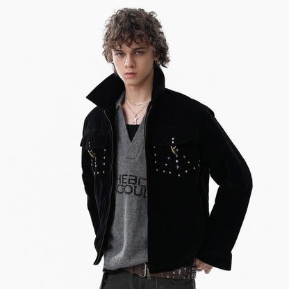 Studs Pocket Zipper Jacket WN28006