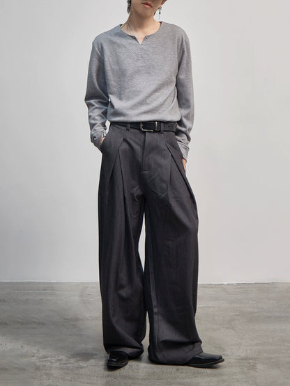 Plain Pullover Button Long Sleeve T-Shirt WN21188