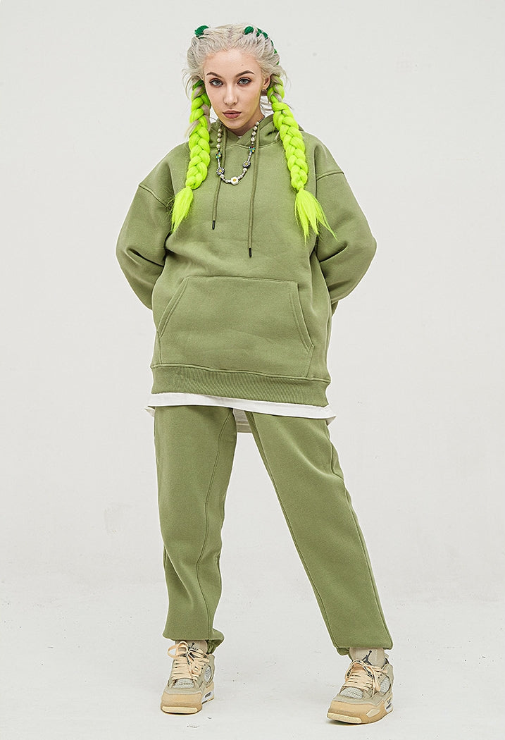 Fleece Linning Oversize Hoodie & Fleece Linning Sweatpants WN9945-K