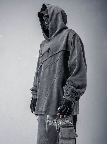 Damage Wash Denim Hoodie WN22450