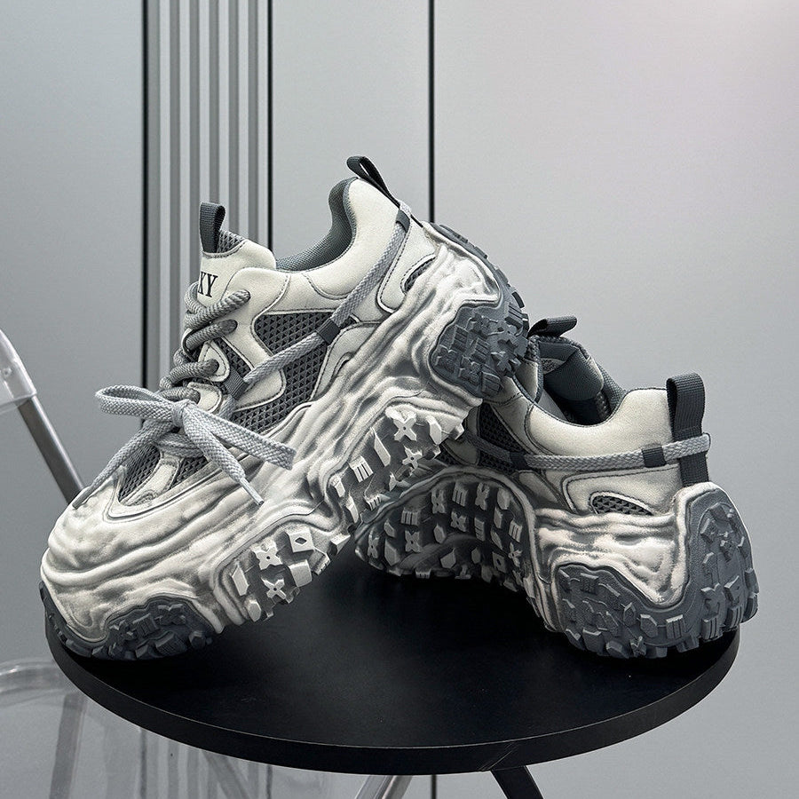 Mesh Platform Chunky Sole Sneakers WN24625