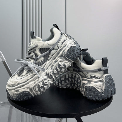 Mesh Platform Chunky Sole Sneakers WN24625
