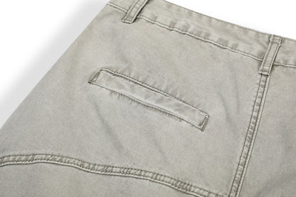 Multi-Pocket Deconstruction Curved Wide Leg Denim Jeans WN25858