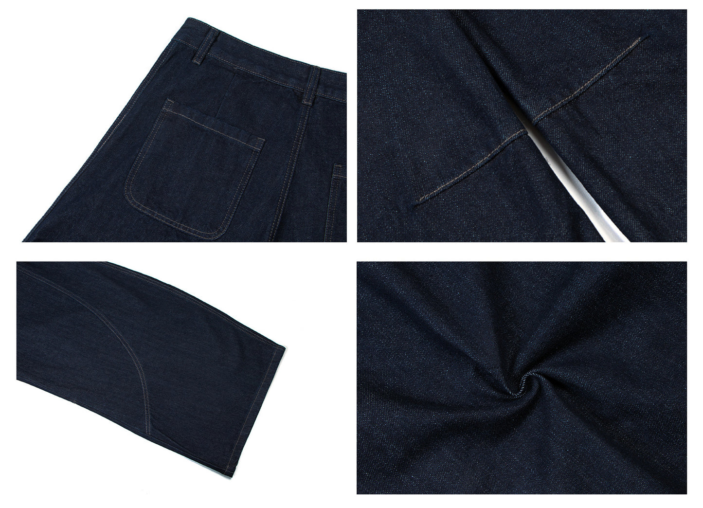 Panel Wide Leg Denim Jeans WN26279