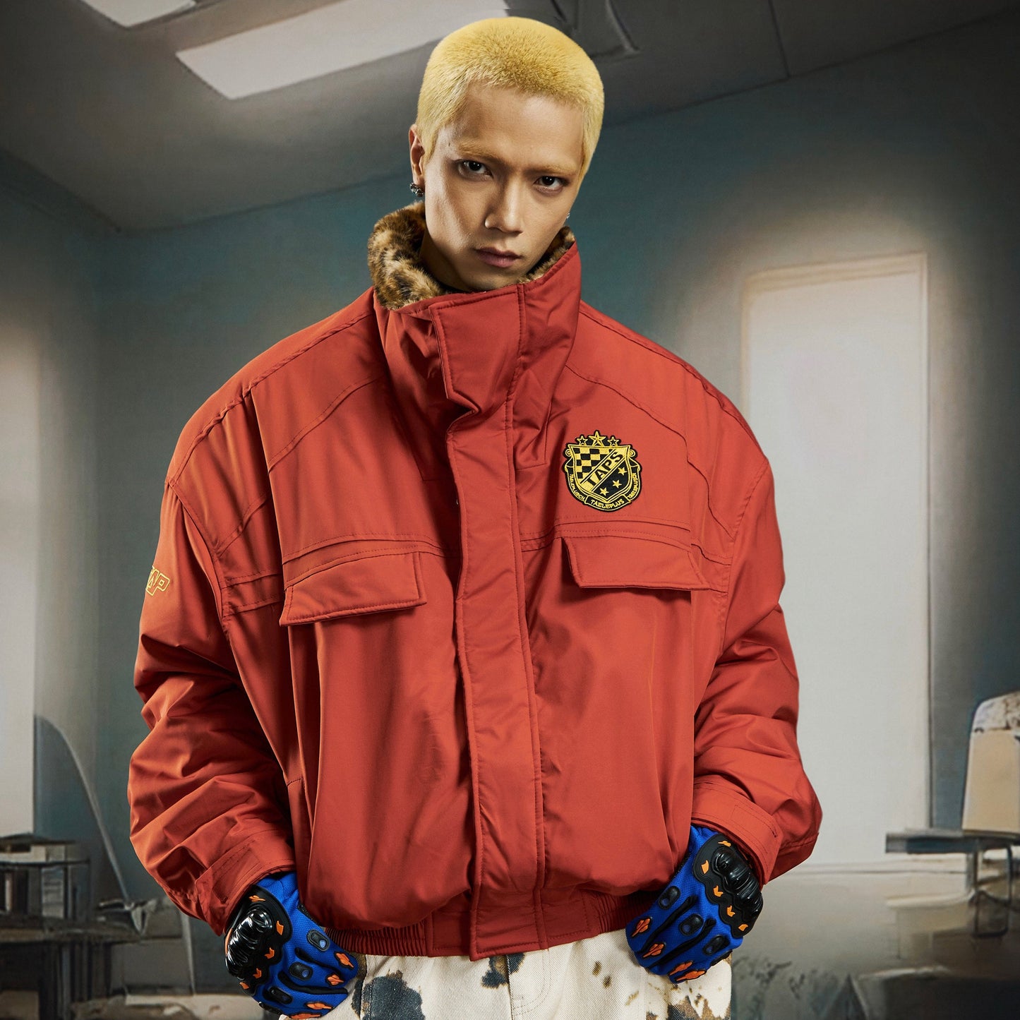 Leopard Print Oversize Short Puffer Jacket WN22775