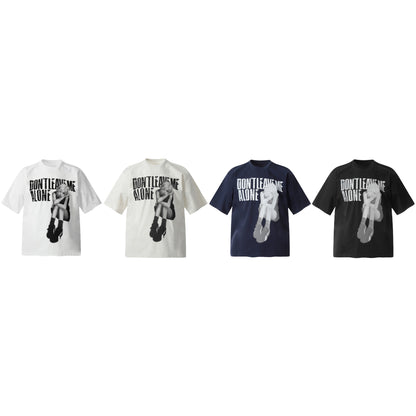 Abstract Character Print Short Sleeve T-Shirt WN25659