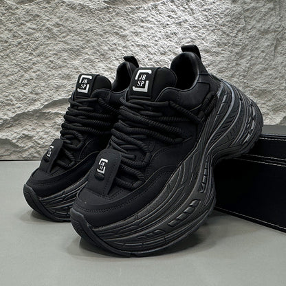 Rope Lace Panel Chunky Sole Sneakers WN24641