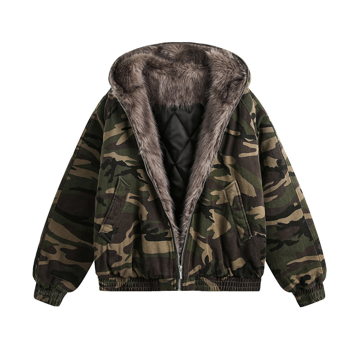 CAMOUFLAGE THERMAL-LINING PADDED JACKET WN11304