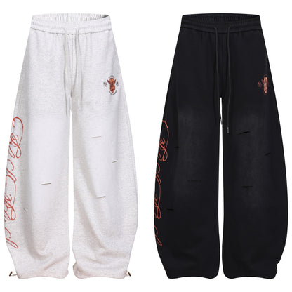 Print Barrel Leg Sweatpants WN26065
