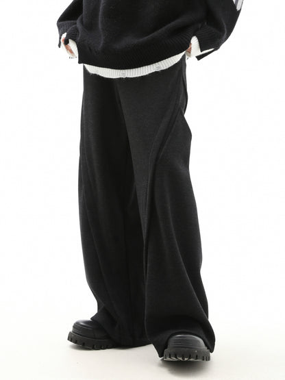 Thickened Woolen Wide-Leg Trousers WN10264