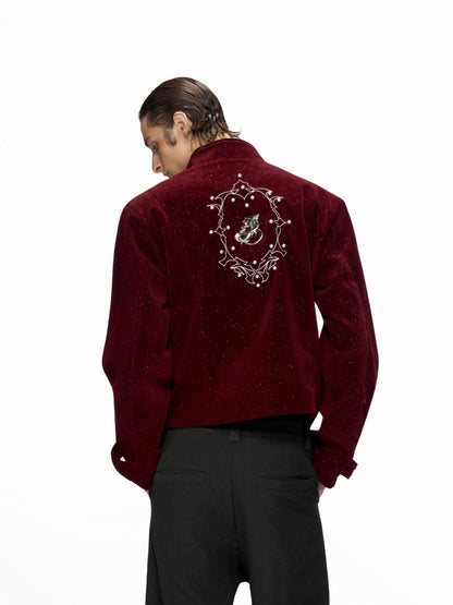 Sequin Patchwork Short Jacket WN20519