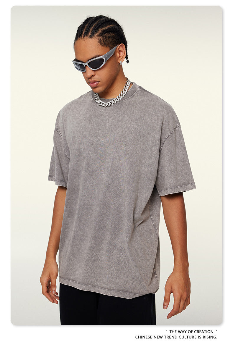 Washed Heavyweight Oversize Short Sleeve T-Shirt WN6078