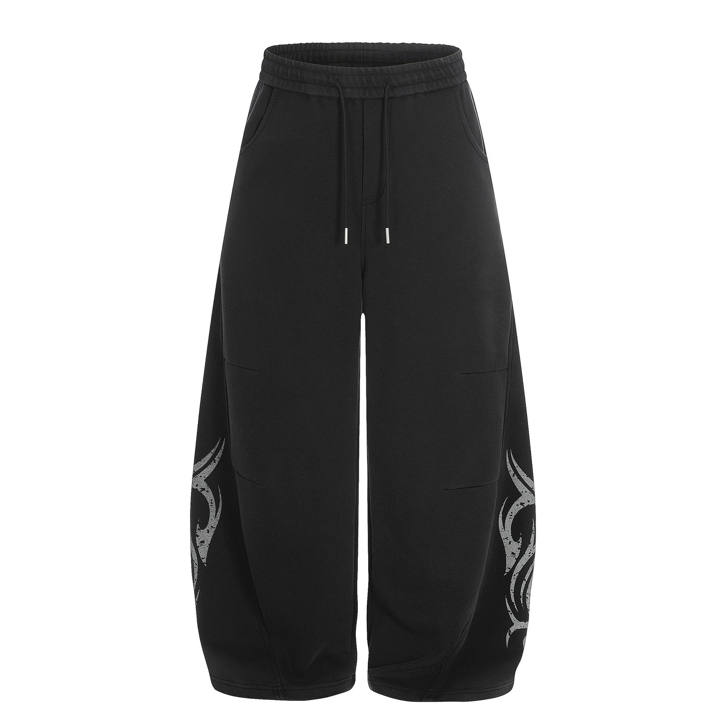 Tribal Print Drawstring Wide Leg Sweatpants WN25390
