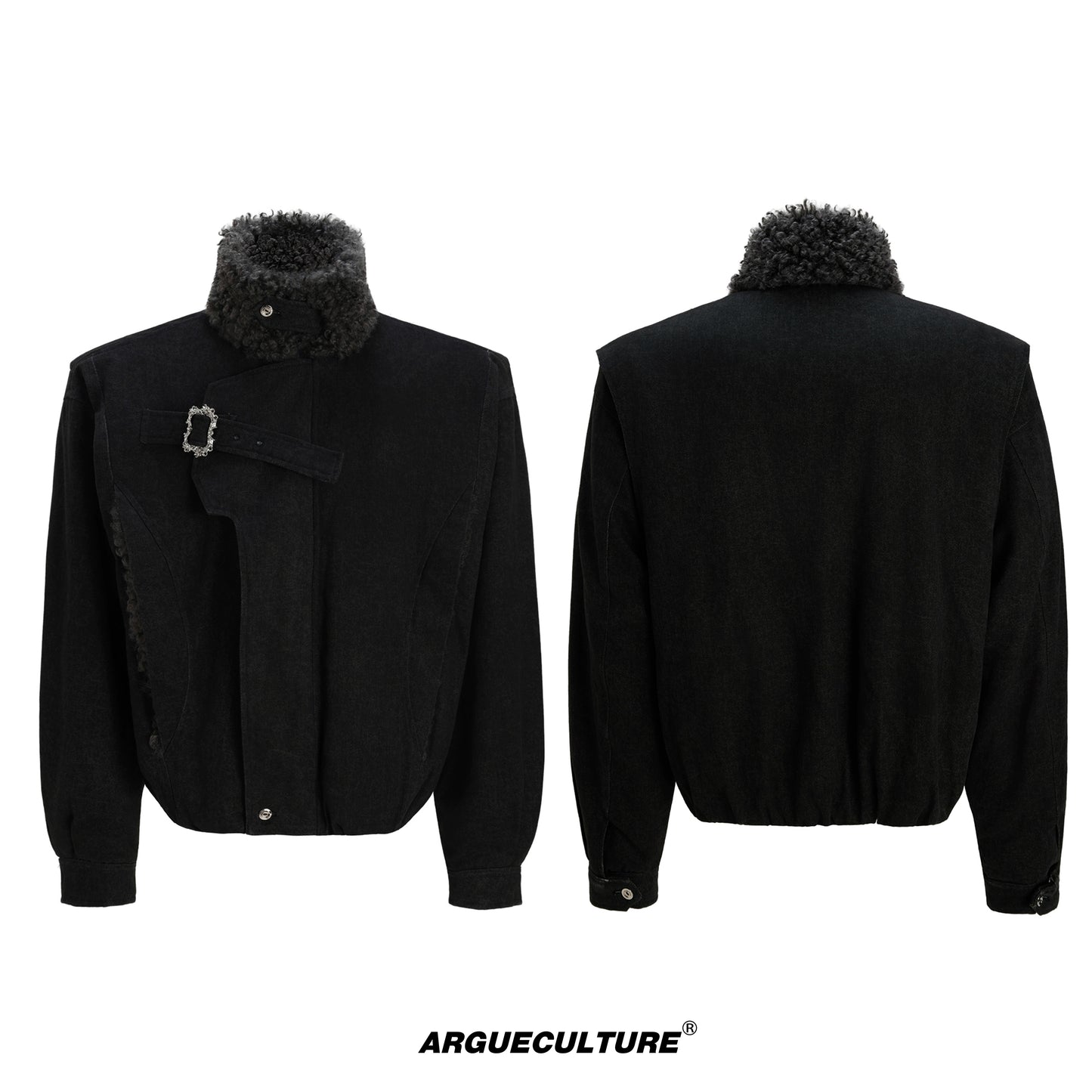 Standing-Collar Fake Fur Collar Heavyweight Puffer Jacket WN22603