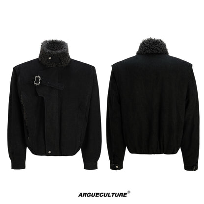 Standing-Collar Fake Fur Collar Heavyweight Puffer Jacket WN22603