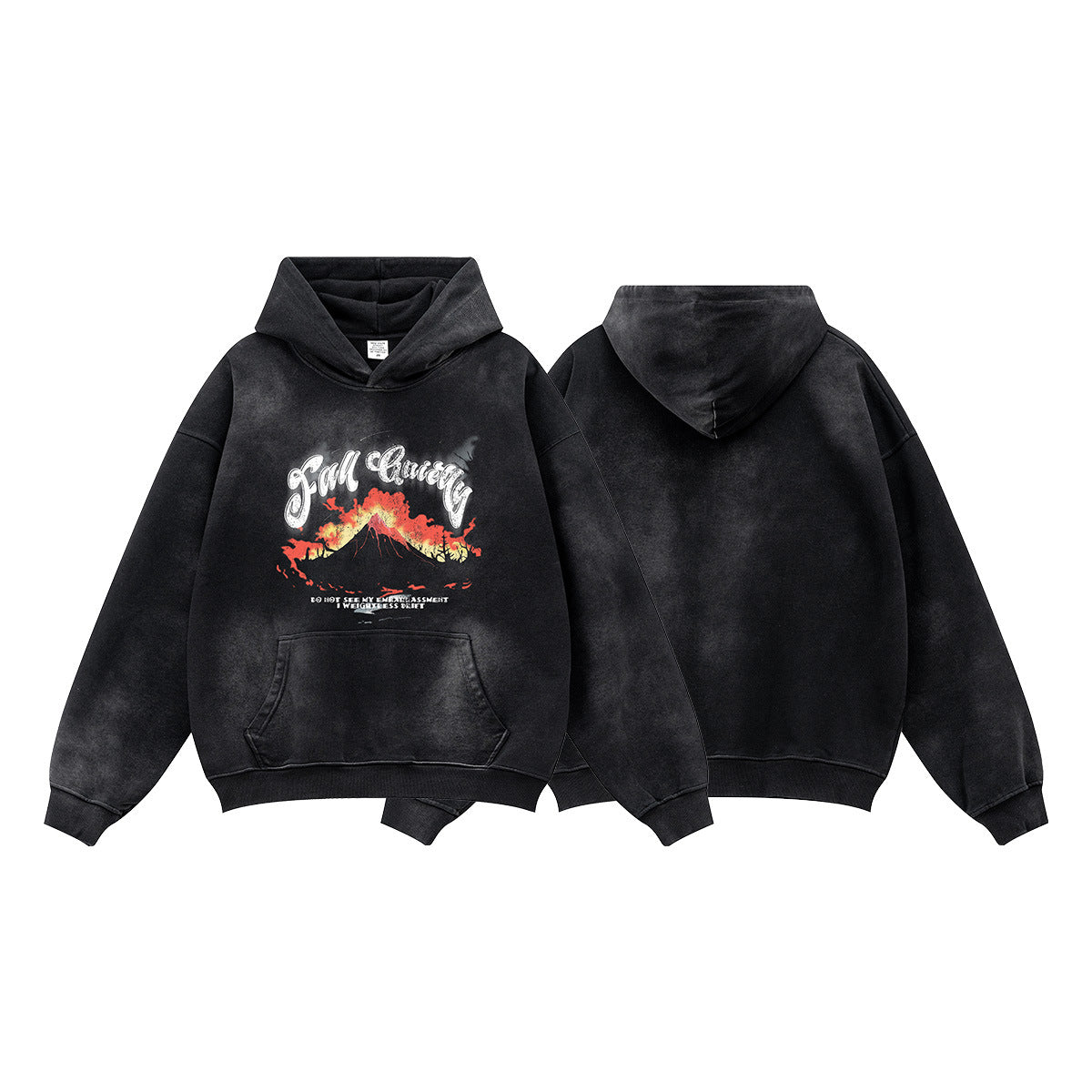 Oversize Heavyweight Print Hoodie WN7848