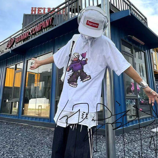 Heavyweight Graffiti Print Short Sleeve T-Shirt WN24131