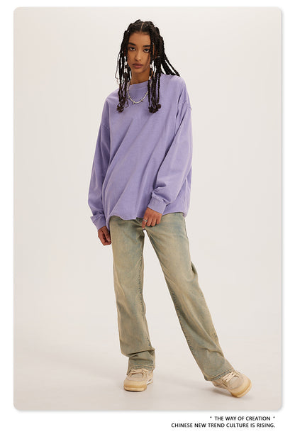 Oversize Washed Long Sleeve T-Shirt WN6052