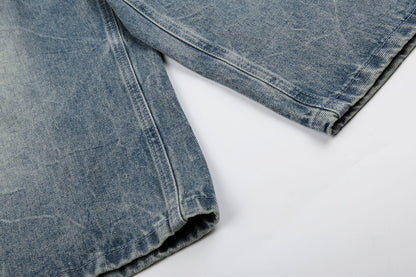 Lightning Graphic Denim Half Jeans WN26002