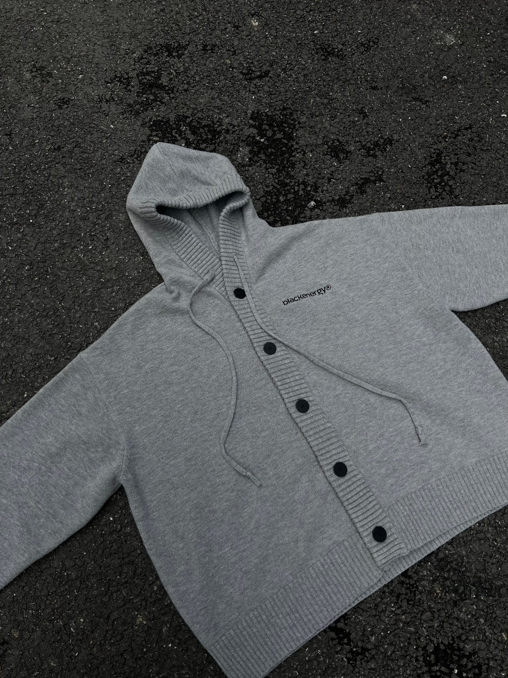 Letter Embroidery Hooded Knit Cardigan WN28125