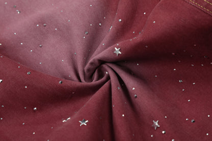 Washed Paint Studs Wide Leg Pants WN25542