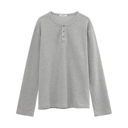 Button Henley Long Sleeve T-Shirt WN24928