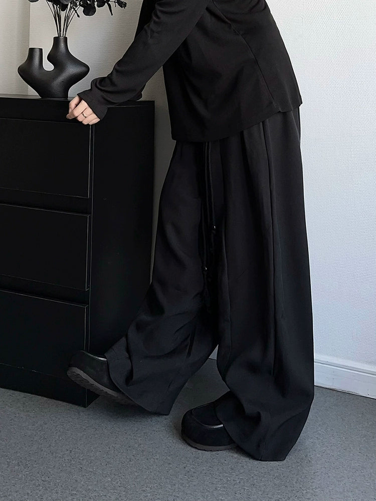 Simple Wide Leg Straight Trousers WN19364