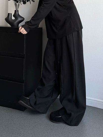 Simple Wide Leg Straight Trousers WN19364