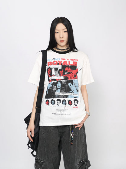Oversize Vintage Rock Graphic T-Shirt WN24433