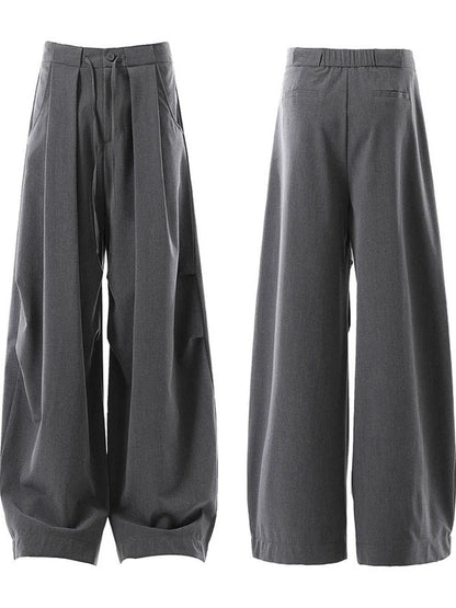 Curved Blade Wide Leg Dragging Trousers WN19330