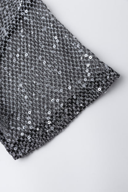 Glitter Sheer Mesh Short Sleeve T-Shirt WN27882